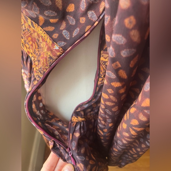 Ulla Johnson Brown and Orange Patterned Dress - Picture 9 of 13